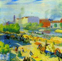 Kustodiev, Boris - Fontanka